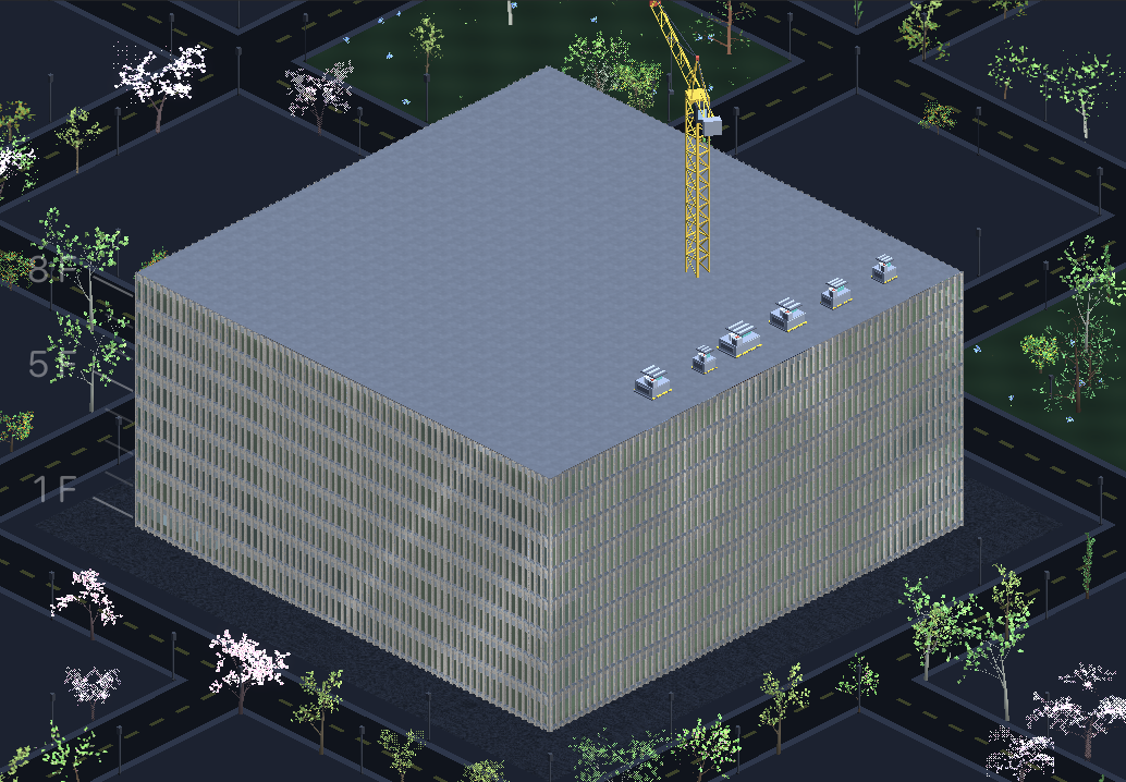 A plain rectangular tower