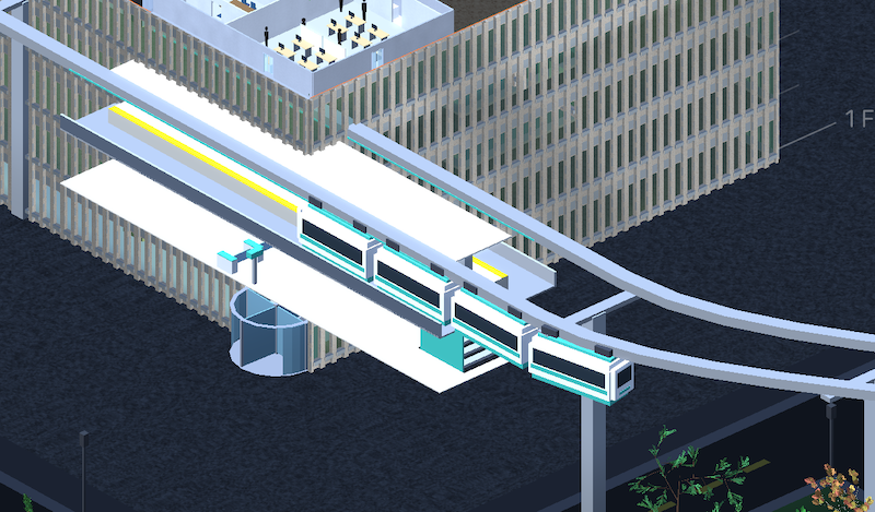 Still from the monorail test video